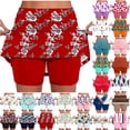 thumbnail image 1 of oelaio Women's Athletic Skorts Elastic Tennis Yoga Shorts Hight Waist Floral Print Skirts Tummy Control Skinny Joggers Multicolor M, 1 of 6