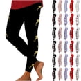 thumbnail image 1 of oelaio Women's Christmas Holiday Leggings High Waist Xmas Tree Reindeer Print Tights Stretchy Lounge Yoga Tights Red M, 1 of 9