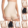 thumbnail image 1 of oelaio Women's Shapewear Shorts Lace Hem Seamless Tummy Control Mid Thigh Body Shaper Anti-Chafing Smooth Slip Shorts Under Skirt Dress Black XXL, 1 of 5