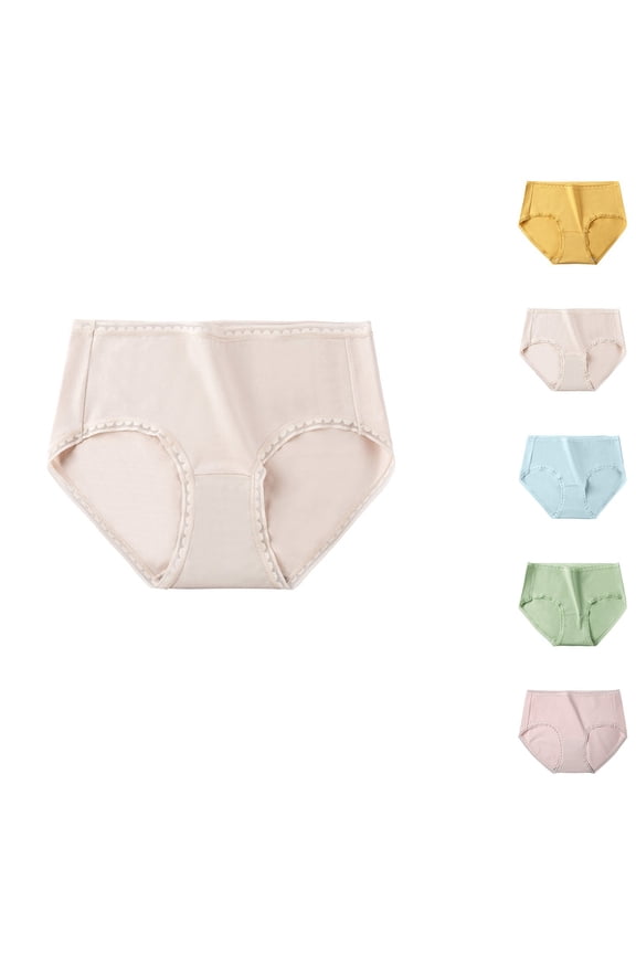 Womens Full-Coverage Cotton Hipster Panties Soft Breathable Briefs Moisture-Wicking Underwear Green M