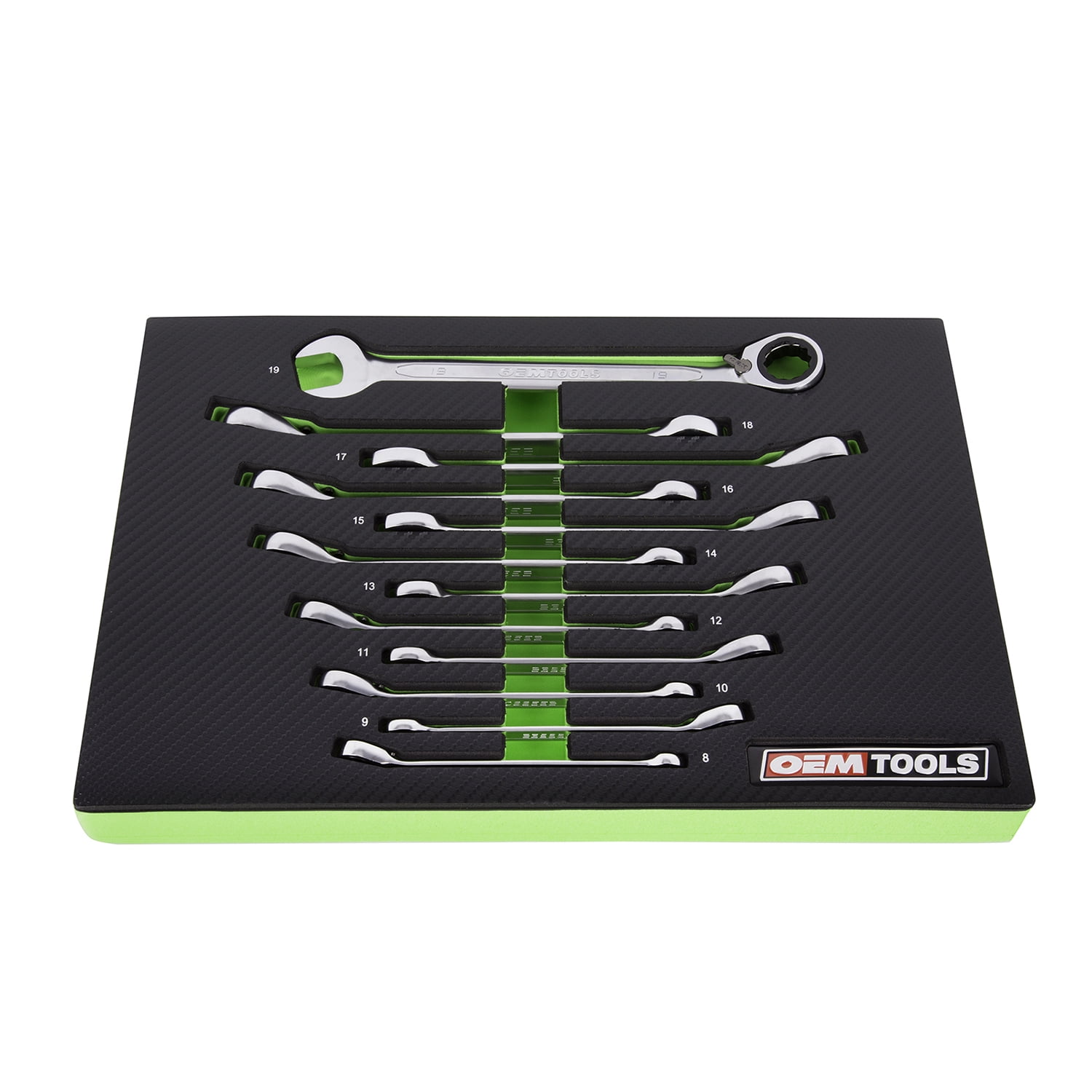 OEMTools 12 Piece RingStop Reversible Ratcheting Wrench Set (Metric)