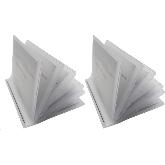 of 2 Wallet Inserts Clear   Picture  Card Holder Trifold 6 Page