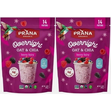 of 2)  organic overnight oat and chia berry fairy, Net wt. 28 oz (794g)