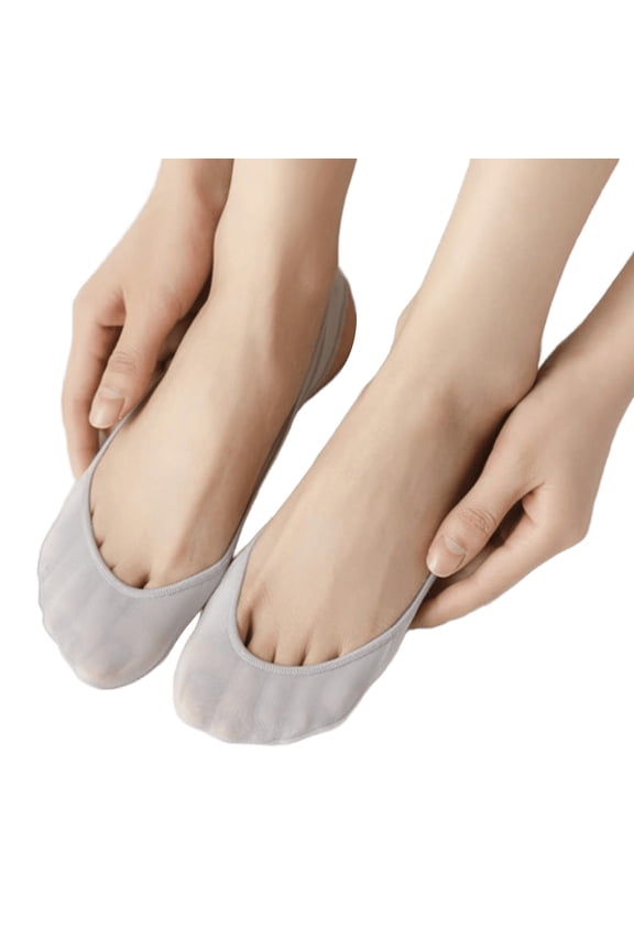 of Foot Cushion Socks Women's Toe Covers with Padding Toe Toppers Liner Socks Anti Skid Bottom Metatarsal Pads Gifts