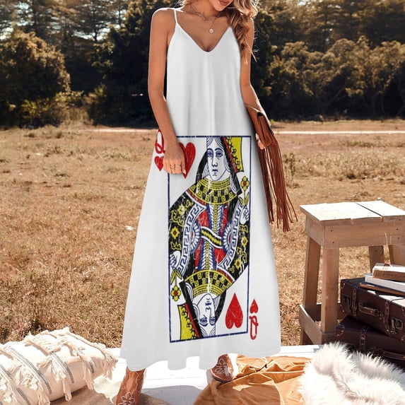 of Hearts Playing Card Sleeveless Dress fairy dress dress for women Womens dresses