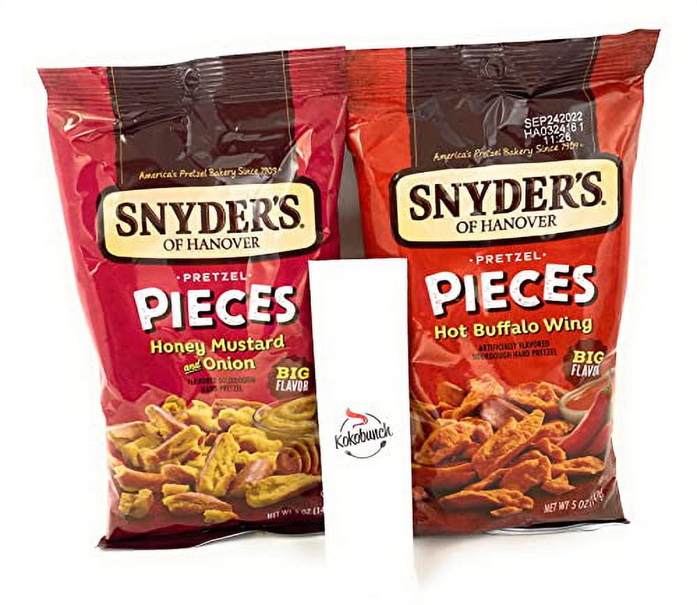 of Pretzels Pieces Mustard & Onion Sourdough Pretzel Bits & Buffalo