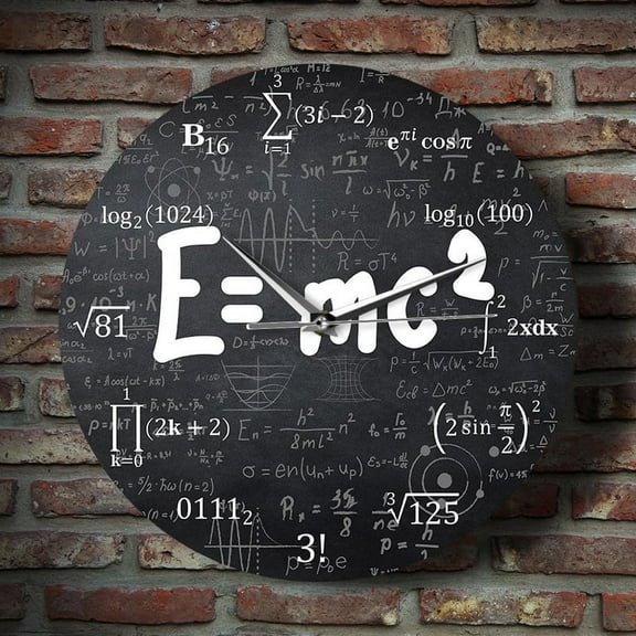 of Relativity Math Formula Wall Clock Scientist Physics Teacher Gift School Classroom Decor