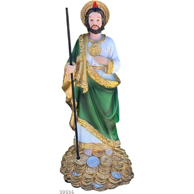 of Saint Jude/San Judas Tadeo Figurine with Money 8" Tall