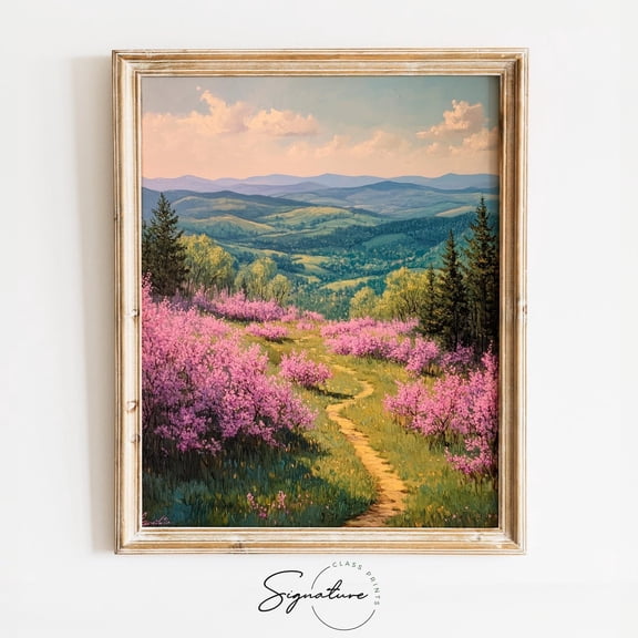 of Windswept Ridge in Ozark Mountains, Rustic Nature Landscape Art, Earthy Wall Decor, 3960 Unframed Paper Print