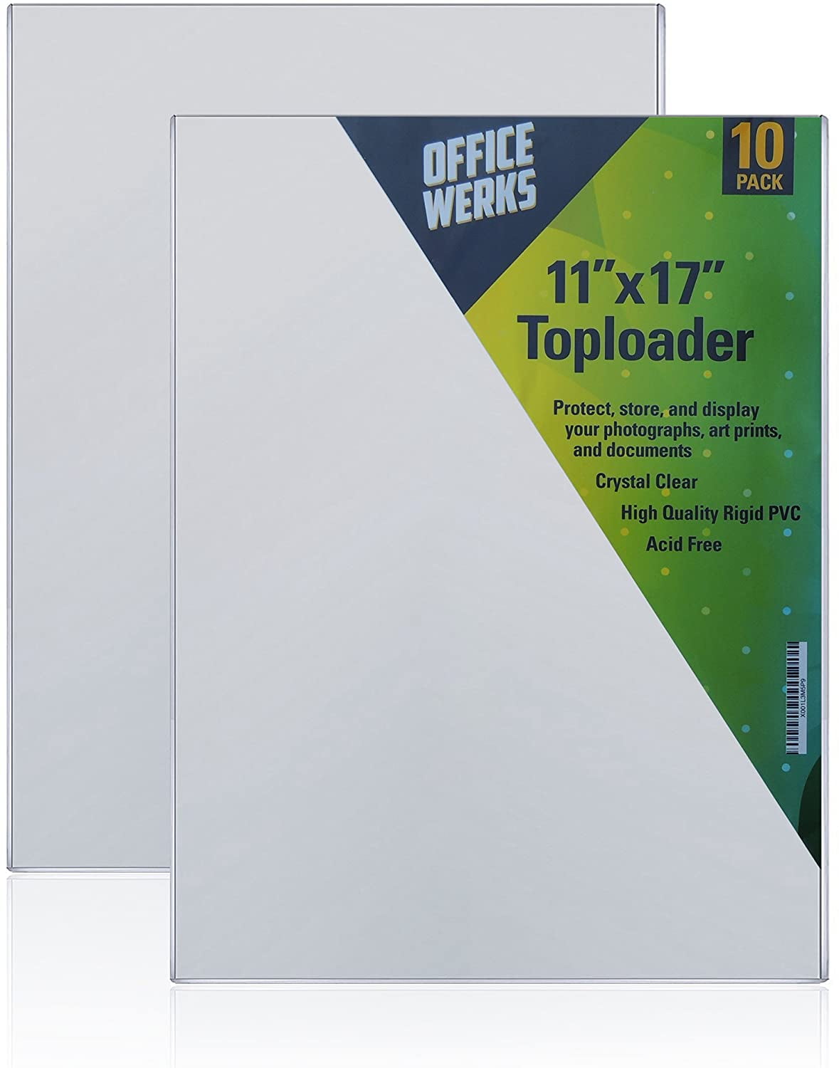 officeWerks Toploader 11X17 Ultra Clear Binder with Assorted Colors, 10 Count, 10 Pack