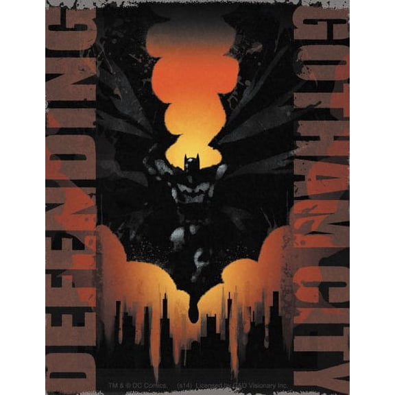 officially licensed, dc comics batman defending gotham sticker