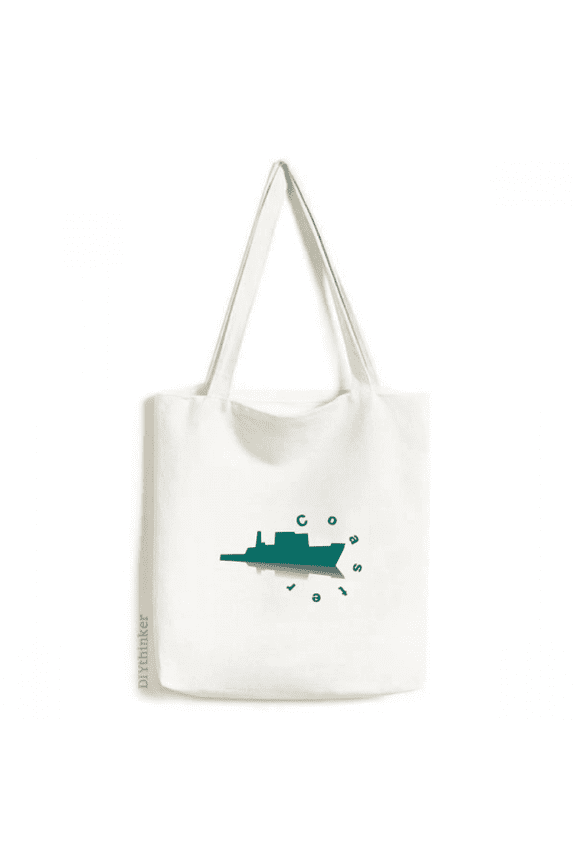offshore trade ship ocean tote canvas bag shopping satchel casual handbag