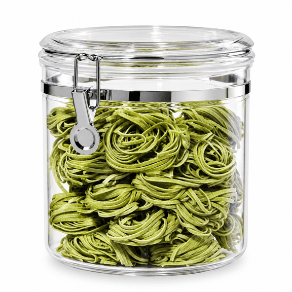 oggi jumbo acrylic airtight canister with clamp - 150 ounce