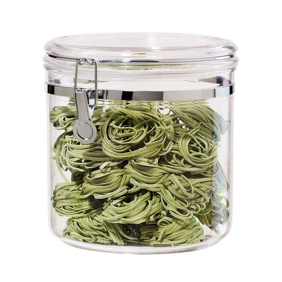 oggi jumbo acrylic airtight canister with clamp - 150 ounce