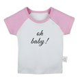 thumbnail image 1 of oh baby Pregnancy Announcement T shirt For Baby, Newborn Babies T-shirts, Infant Tops, 0-24M Kids Graphic Tees Clothing (Short Pink Raglan T-shirt, 0-6 Months), 1 of 4