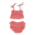 thumbnail image 1 of oh baby! girls  Gingham Sunsuit Set, 18-24 MO, 1 of 3