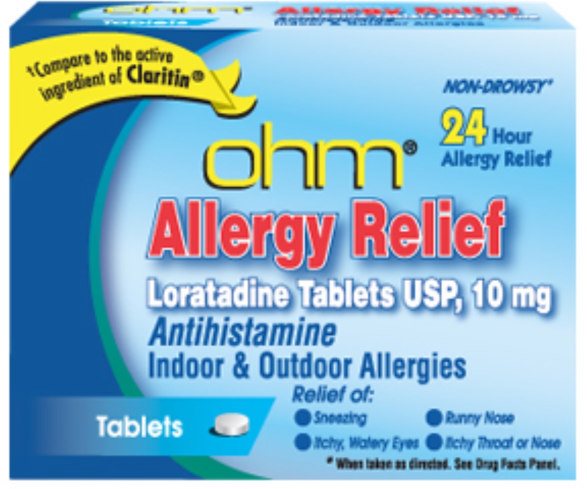 ohm Loratadine Usp 10 mg Allergy Relief Tablets 500 ea - (Pack of 2)