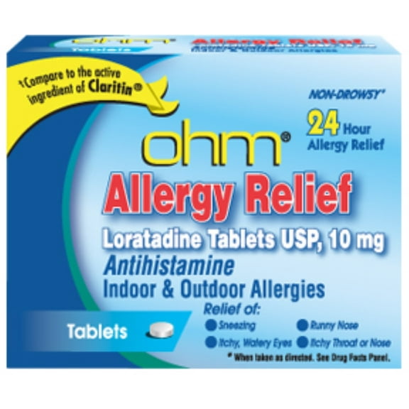 ohm Loratadine Usp 10 mg Allergy Relief Tablets 500 ea - (Pack of 3)