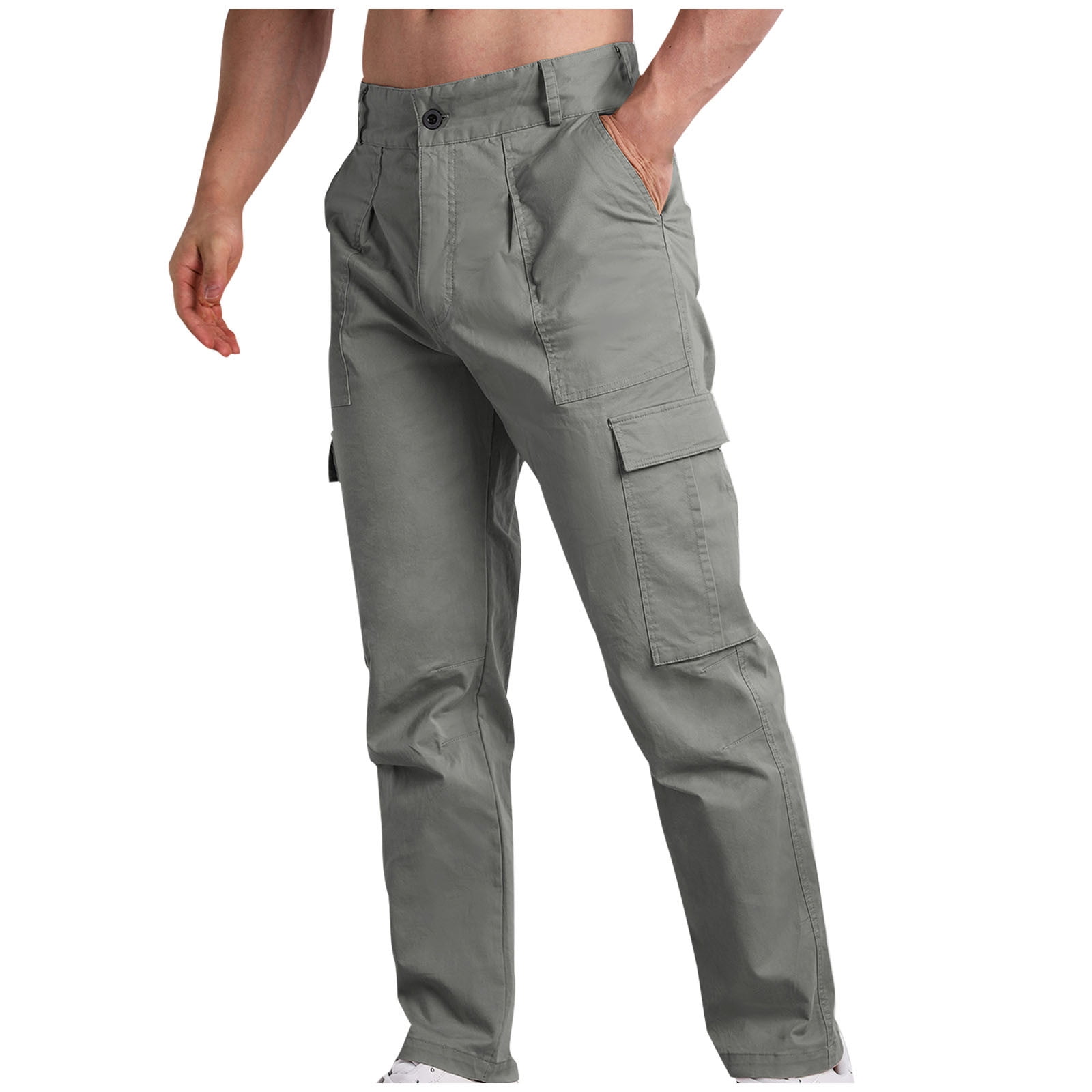 ohmzyzo Cargo Pants for Men Casual Cotton Lightweight Straight Leg