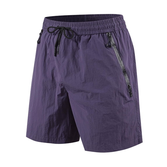ohmzyzo Casual Quick Dry Shorts for Men Loose Fit Breathable Summer Beach Trunks Plus Size Elastic Waist Outfits