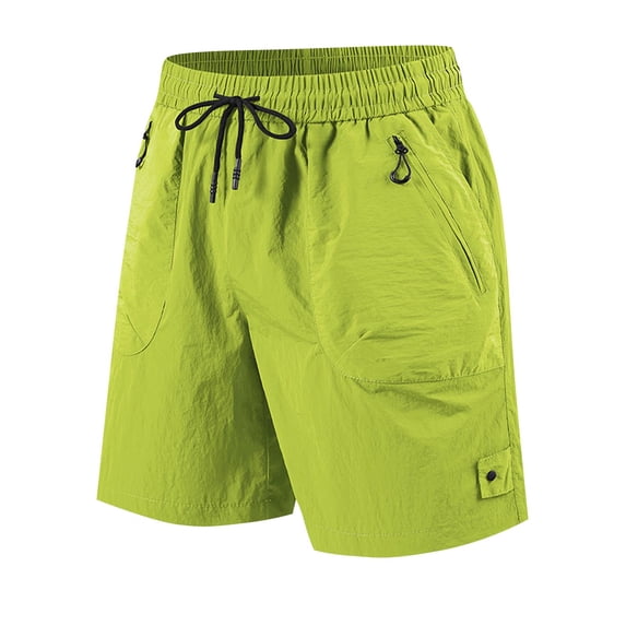 ohmzyzo Casual Quick Dry Shorts for Men Loose Fit Breathable Summer Beach Trunks Plus Size Elastic Waist Outfits