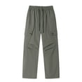 thumbnail image 1 of ohmzyzo High Waist Parachute Pants for Men Patchwork Loose Wide Leg Cargo Trousers Drawstring Elastic Waist Tactical Pants with Pockets Green M, 1 of 6