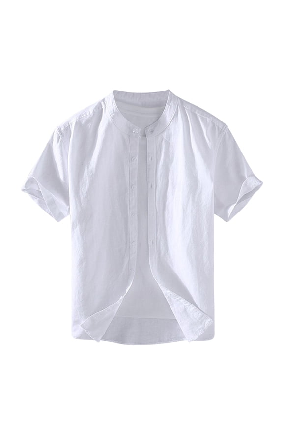 Men's Blouse Shirts Shacket Oversized Short Sleeve Button Down Lightweight Jackets Summer Loose Fit Breathable Outwear Tees XL