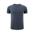 thumbnail image 1 of ohmzyzo Men's Dry Fit Workout T-Shirts Athletic Running Tees Short Sleeve Crew Neck Gym Tops Lightweight Moisture Wicking Outdoor Shirts Dark Gray M, 1 of 4