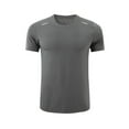 thumbnail image 1 of ohmzyzo Men's Dry Fit Workout T-Shirts Athletic Running Tees Short Sleeve Crew Neck Gym Tops Lightweight Moisture Wicking Outdoor Shirts Gray L, 1 of 4