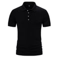 thumbnail image 1 of ohmzyzo Men's Ice Silk Polo Shirts Short Sleeve Regular Fit Tops Active Ribbed Lapel Golf Shirts Athletic Running Gym Workout Tee Tops M, 1 of 8