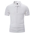 thumbnail image 1 of ohmzyzo Men's Ice Silk Polo Shirts Short Sleeve Regular Fit Tops Active Ribbed Lapel Golf Shirts Athletic Running Gym Workout Tee Tops M, 1 of 8