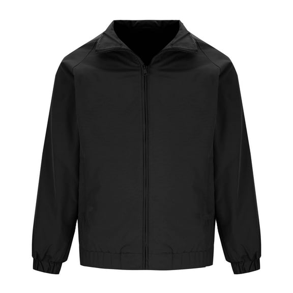 ohmzyzo Men's Lightweight Jackets Casual Windbreaker Stylish Golf Coats Full Zip Up Work Business Tops Solid Color Coats with Zip Pockets L