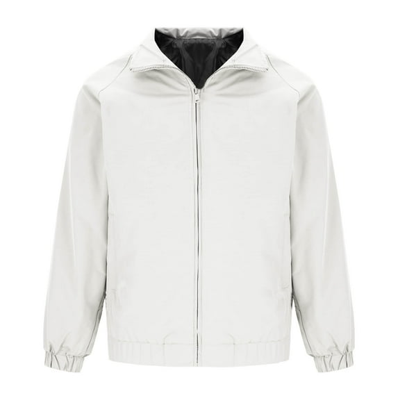 ohmzyzo Men's Lightweight Jackets Casual Windbreaker Stylish Golf Coats Full Zip Up Work Business Tops Solid Color Coats with Zip Pockets XXL