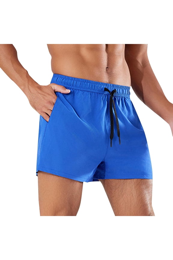 Men's Linerless Workout Shorts Lightweight Quick Dry for Running Sports Athletic Gym with Pockets
