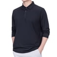 thumbnail image 1 of ohmzyzo Men's Long Sleeve Polo Shirt Quick Dry Performance Tactical Golf Shirts Regular fit Jersey Tops Stretch Solid Color T Shirt 4XL, 1 of 9