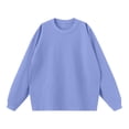 thumbnail image 1 of ohmzyzo Men's Long Sleeve Sweatshirt Crew Neck Polyester Pullover Plain Shirt Casual Solid Color Loose Fit Fall Winter Tops, 1 of 8