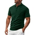 thumbnail image 1 of ohmzyzo Men's Polo Shirts Lapel Buttons Short Sleeve T-Shirts Lightweight Soft Classic Fit Casual Solid Color Golf Shirts, 1 of 8