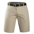 thumbnail image 1 of ohmzyzo Men's Shorts Summer Solid Color Slim Fit Flat Front Walk Chino Shorts, 1 of 3