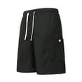 thumbnail image 1 of ohmzyzo Men's Sweat Shorts Drawstring Elastic Waist Gym Workout Shorts Casual Athletic Jogger Knit Shorts with Pockets, 1 of 3