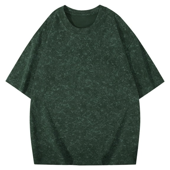 ohmzyzo Men's T Shirts Cotton Drop Shoulder Short Sleeve Shirts for Men Casual Soft Comfort Loose Fit Mens Summer Tee Shirts