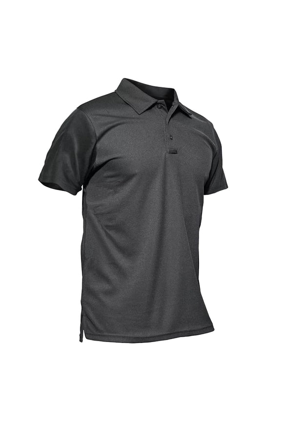 Men's Tactical Polo Shirts Lightweight Short Sleeve Tees Breathable Outdoor Hiking Sport Golf Tops Fashion Solid Color Sports Tees XXL