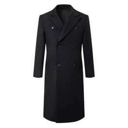 Lauren Ralph Lauren Mens Wool Blend Double-Breasted Pea Coat