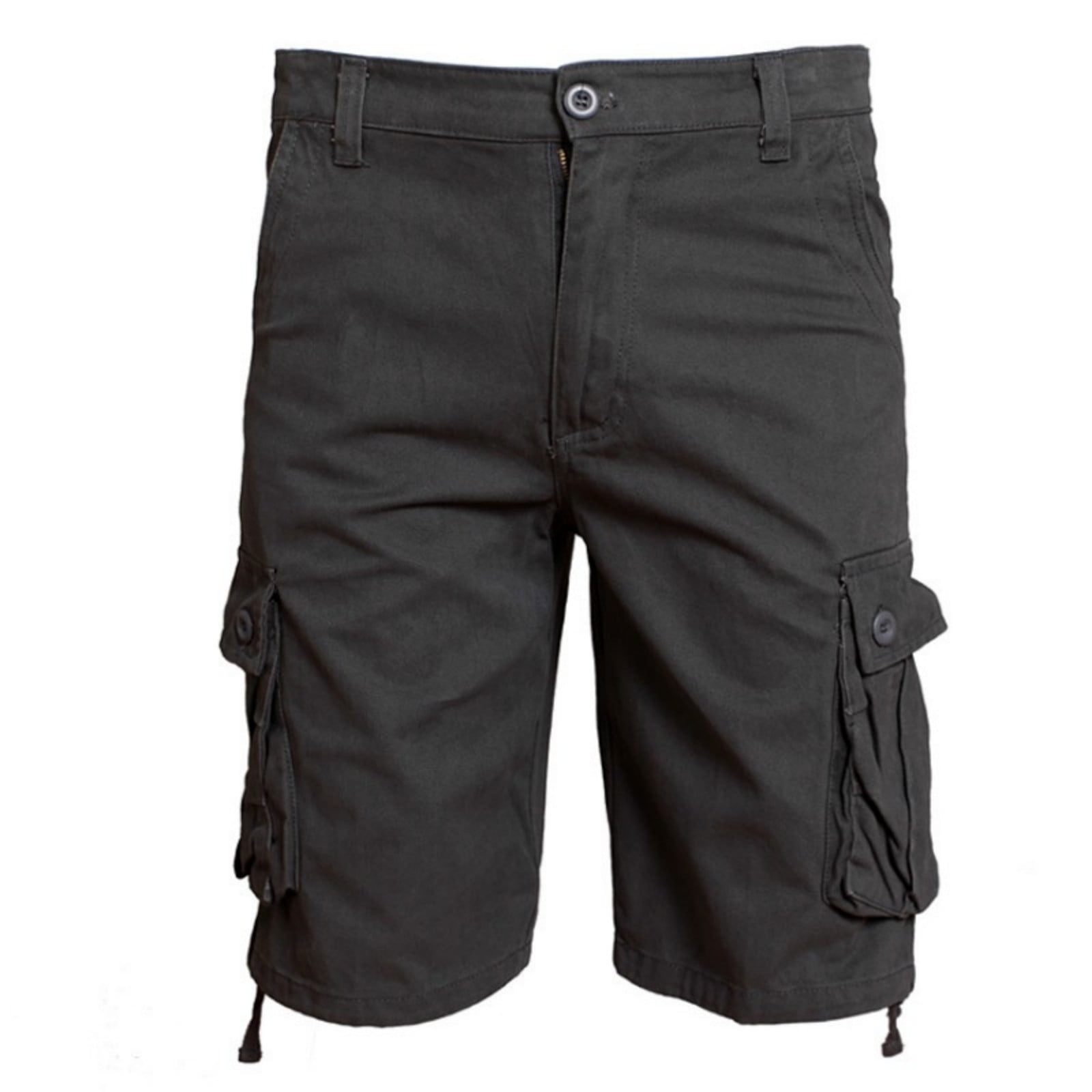 ohmzyzo Mens Long Cargo Shorts Below Knee Stretch Solid Splice Pocket ...