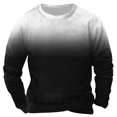 thumbnail image 1 of ohmzyzo Mens Long Sleeve Shirts Casual Gradient Color Loose Pullover Graphic Tee Shirts Fall Athletic Sweatshirts Crewneck Sport Tees XXL, 1 of 4