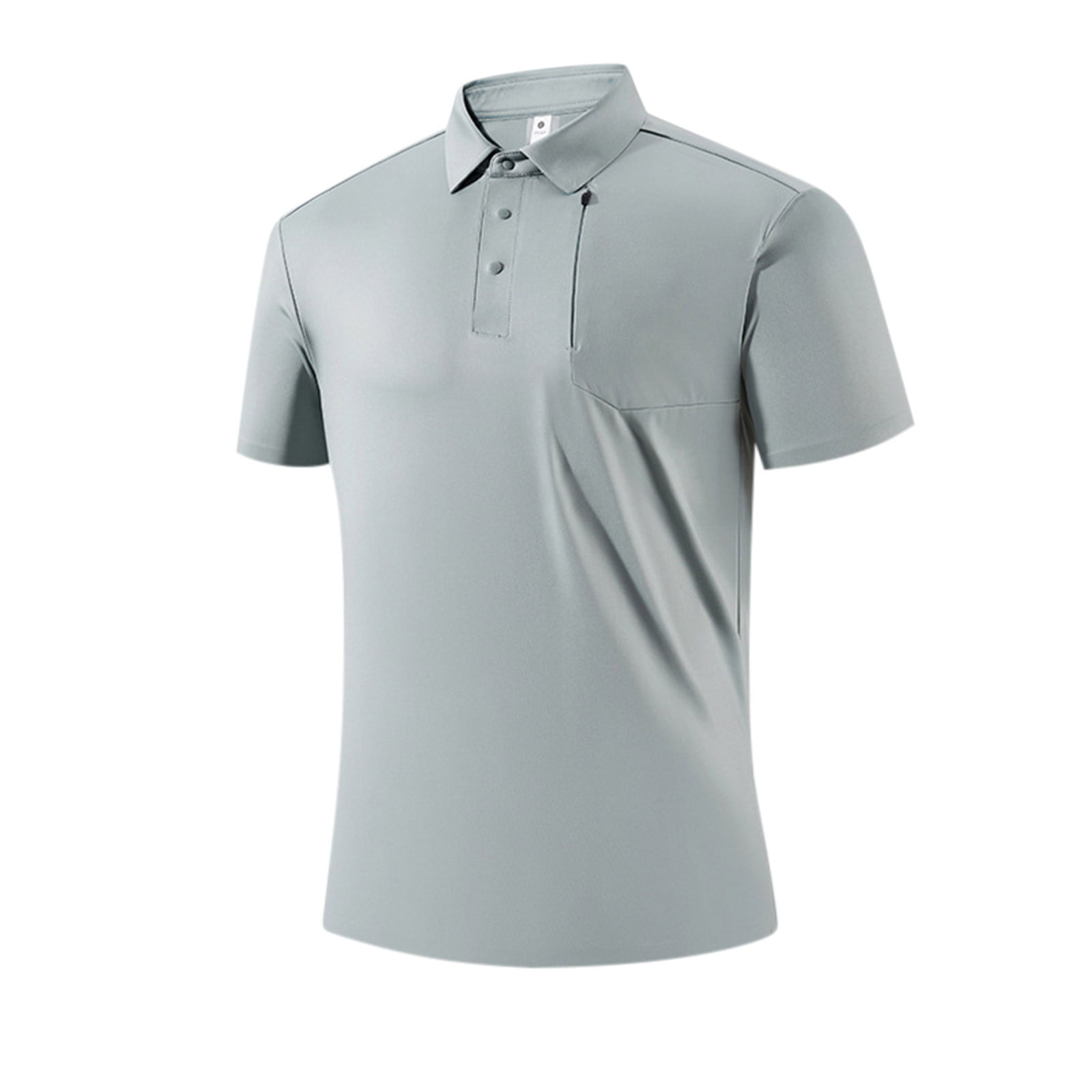 Men's Polo Shirt Golf Shirt Casual Holiday Lapel Quarter Zip Short Sleeve