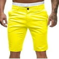 thumbnail image 1 of ohmzyzo Mens Slim Fit Shorts 9" Inseam Stretch Chino Short Pants Casual Work Flat Front Lightweight Stretch Cargo Shorts with Pockets, 1 of 4
