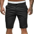 thumbnail image 1 of ohmzyzo Mens Slim Fit Shorts 9" Inseam Stretch Chino Short Pants Casual Work Flat Front Lightweight Stretch Cargo Shorts with Pockets, 1 of 4