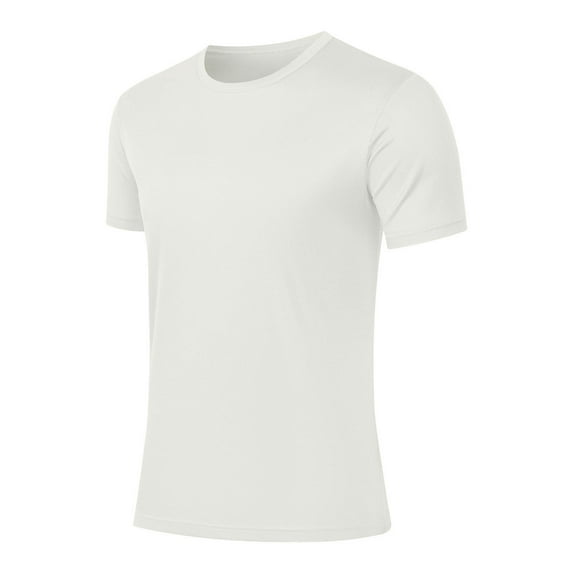 ohmzyzo Mesh Workout Athletic Shirt for Men Crewneck Gym Shirts Quick Dry Athletic Short Sleeve T-Shirt Moisture Wicking Tops