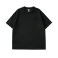 thumbnail image 1 of ohmzyzo Oversized Solid T-Shirts for Men Short Sleeve Crewneck Sweatshirts Vintage Streetwear Basic Tees Fashion Solid Color Tops, 1 of 4