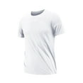 thumbnail image 1 of ohmzyzo Workout Shirts for Mens Cooling Quick Dry Short Sleeve T Shirts Moisture Wicking Crew Neck Running Comfort Shirt White XL, 1 of 6